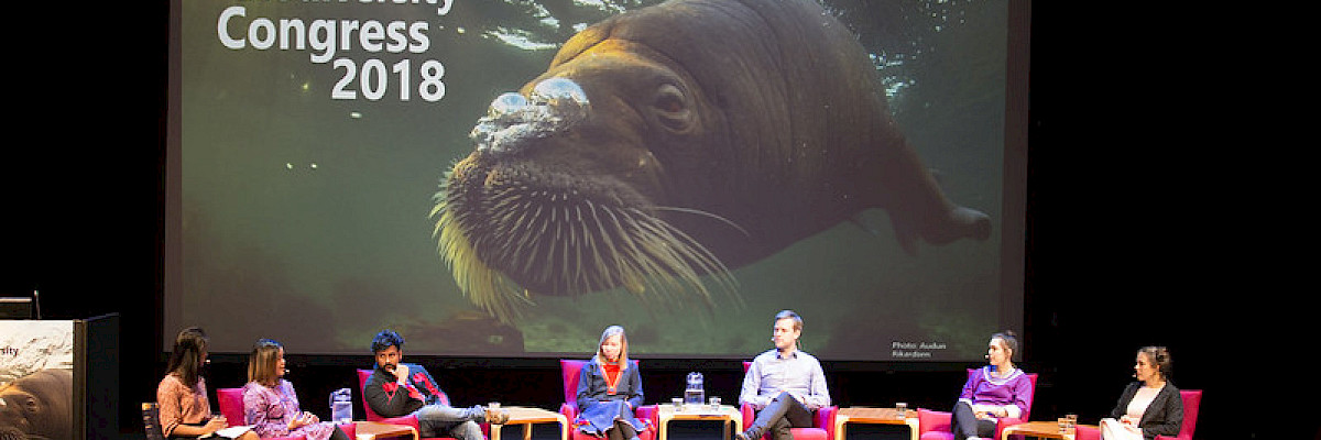 Participants of the Arctic Youth Summit in a seassion at the Arctic Biodiversity Congress 2018